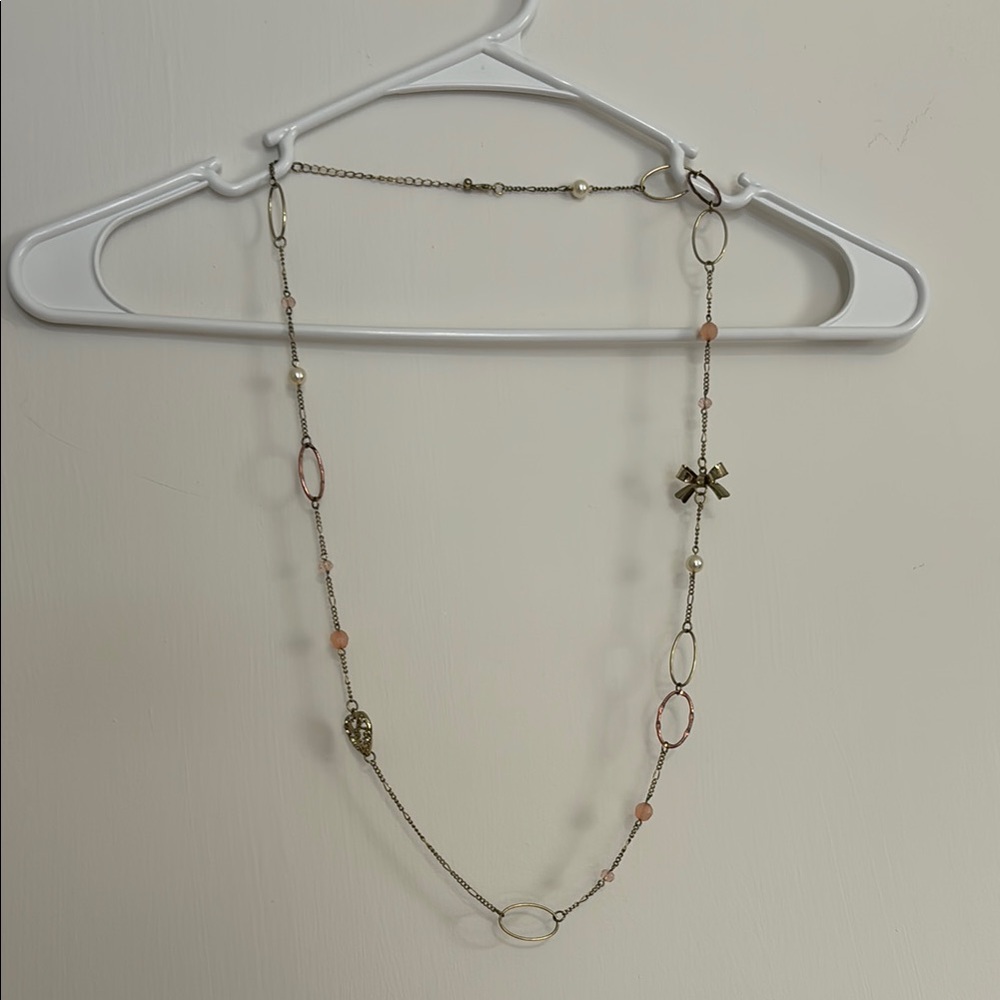 Elegant Gold and Pink Women's Necklace